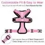 rabbitgoo Cat Harness and Leash for Walking, Escape Proof Soft Adjustable Vest Harnesses for Medium Large Cats, Easy Control Breathable Pet Safety Jacket with Reflective Strips & 1 Metal Leash Ring