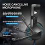 Stereo Gaming Headset for PS4 Xbox One PC Controller Nintendo Switch Games 3.5mm equipment, PHOINIKAS H3 Noise Cancelling Headphones, 7.1 Surround Sound, Over Ear Headphones with Mic, LED Light (Blue)