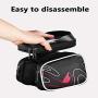 Top Tube Bags,Waterproof Bicycle Bag, Bicycle Waterproof Stand with Reflective Design, Bicycle Frame with Waterproof Touch Screen for Smartphones Under 6.0 Inches,Gray
