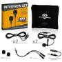 Professional Grade 2 Lavalier Lapel Microphones Set for Dual Interview - Dual Lavalier Microphone - 2 Lavalier Microphone Set - Perfect as Blogging Vlogging Interview Microphone for iPhone 6, 7, 8, X
