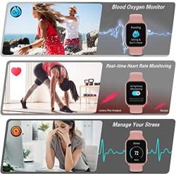 MorePro 18 Sports Mode Smart Watch with Music Control, DIY Screen Fitness Tracker with Blood Oxygen Heart Rate Monitor, Sleep Tracker with Pedometer Step Calories Counter for Men Women