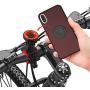 Bike Phone Mount, 360°Rotation Universal Motorcycle Handlebar Mount Adjustable Phone Mount Holder Stand Cell Phone Holder for Fits for iPhone and Any Smart Phone