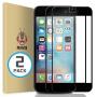 MANTO 2-Pack Screen Protector for iPhone SE(2020) 8 7 6S 6 Full Coverage Tempered Glass Screen Protector Film Edge to Edge Protection 4.7 Inch, Black