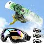 Peicees 2/4 Pack Ski Goggles Winter Snowboard Adjustable UV 400 Protective Motorcycle Snow Goggles Outdoor Sports Tactical Glasses Dustproof Military Sunglasses for Kids Boys Girls Youth Men Women