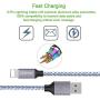 DAZHWA iPhone Charger 3PACK (6FT) Nylon Braided Charging Cable Cord USB Cable Charger Compatible iPhone X/8/7/6s/ 6/ Plus/ 5SE/ 5s/ 5c/ 5, Pad, Pod, and More (Silver)