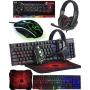 Gaming Keyboard and Mouse and Mouse pad and Gaming Headset, Wired LED RGB Backlight Bundle for PC Gamers and Xbox and PS4 Users - 4 in 1 Edition Hornet RX-250