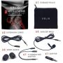 SoLID (TM) Lavalier Lapel Microphone 2 Pack Complete Set Omnidirectional Mic for Desktop PC Computer, Mac, Smartphone, iPhone, GoPro, DSLR, Camcorder for Podcast, YouTube, Vlogging, and DJs