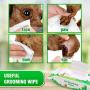 PUPTECK Pet Grooming Wipes for Dogs & Cats - Multi-Packs Hypoallergenic Puppy Cleaning Wipes for Ears Eyes Face Butt Paw Body, Fragrance - Free, 80 Counts per Pack