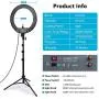 Ring Light 18 inch 55W Dimmable LED Ringlight with Tripod Stand and Phone Holder, Remote Control Bi-Color 3000K-6500K Circle Lighting for Vlog, Makeup, YouTube, Camera, Photo, Video, Selfie, Beauty