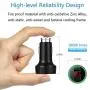 Palumma 24W/4.8A Dual USB Car Charger, 12V to USB Outlet with Cigarette Lighter Voltage Meter LED/LCD Display Battery Low Voltage Warning (Black)