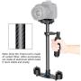 Neewer Carbon Fiber 24 inches/60 Centimeters Handheld Stabilizer with 1/4 3/8 inch Screw Quick Shoe Plate for Canon Nikon Sony and Other DSLR Camera Video DV up to 6.6 pounds/3 kilograms (Black)