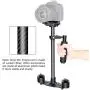 Neewer Carbon Fiber 24 inches/60 Centimeters Handheld Stabilizer with 1/4 3/8 inch Screw Quick Shoe Plate for Canon Nikon Sony and Other DSLR Camera Video DV up to 6.6 pounds/3 kilograms (Black)