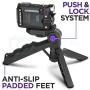 Altura Photo Mini Tripod Tabletop Stand w/Soft Pistol Grip for DSLR, Audio Recorder and Video