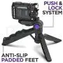 Altura Photo Mini Tripod Tabletop Stand w/Soft Pistol Grip for DSLR, Audio Recorder and Video Altura Photo Mini Tripod Tabletop Stand w/Soft Pistol Grip for DSLR, Audio Recorder and Video
