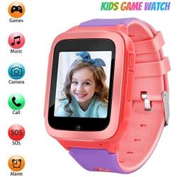 Kids Smart Watch for Girls Boys with 1GB SD Card,Phone Call Games Music Camera Alarm Recorder SOS,1.54”Color Touch Screen Smartwatch for 3-13 Years Children Birthday Gift (Pink)