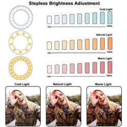 BOIROS Selfie Ring Light, Rechargeable Clip on Selfie Fill Light with 3 Lighting Mode Adjustable Brightness Phone Camera Light for TIK Tok/Video/Live/Makeup for iPhone X Xr XsMax 11 Pro Android Pad