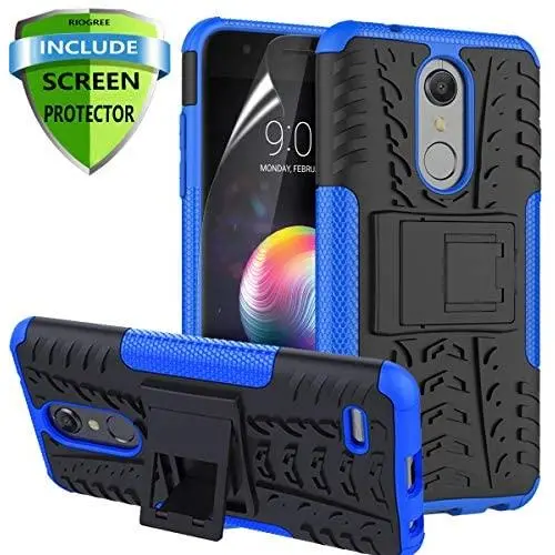RioGree for LG K30 Phone Cases / k10 2018 / Phoenix Plus / CV3 / Pro LTE/Harmony 2 Cell Phone Case, with Screen Protector Kickstand Heavy Duty for Women Men, Blue RioGree for LG K30 Phone Cases / k10 2018 / Phoenix Plus / CV3 / Pro LTE/Harmony 2 Cell Phone Case, with Screen Protector Kickstand Heavy Duty for Women Men, Blue