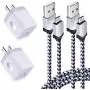 USB Wall Charger Micro USB Cable,4Kit Charging Block USB Charger Cube Plug with Android Micro Cord Cable Compatible Samsung Galaxy S7 Edge A10 A6 M10 J7 J8 S6 S5 Note 4 5, LG, HTC, Moto, Android Phone USB Wall Charger Micro USB Cable,4Kit Charging Block USB Charger Cube Plug with Android Micro Cord Cable Compatible Samsung Galaxy S7 Edge A10 A6 M10 J7 J8 S6 S5 Note 4 5, LG, HTC, Moto, Android Phone