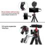 Phone Tripod, COMAN Premium Flexible Tripod, Portable and Adjustable Phone Tripod Stand with Wireless Remote and Hidden Phone Tripod Mount with Cold Shoe, Compatible with iPhone, for Camera GoPro