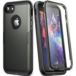 YOUMAKER Case for iPhone 8 & iPhone 7, Full Body Rugged with Built-in Screen Protector Heavy Duty Protection Slim Fit Shockproof Cover for Apple iPhone 8 (2017) 4.7 Inch