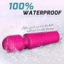 NiuNiu Premium Personal Wand Massager with 20 Vibrations & 7 Speeds, Whisper Quite - Magnetic USB Rechargeable & Waterproof- Perfect for Muscle Tension, Back, Neck Relief, Soreness, Recovery - Pink
