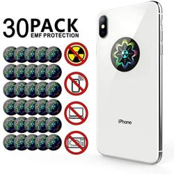 EMF Protection Anti Radiation Shield Sticker for Cell Phone/iPhone/WiFi/Laptop-All Devices, 99% EMR/EMF Protection|Negative Ion|Anti Radiation Shield|EMF Blocker Neutralizer -30 Pack Bundle Deal!