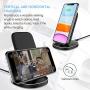 KKM Wireless Charger, 15W Qi-Certified Fast USB-C Wireless Charging Stand for iPhone SE 2020, Samsung Galaxy Note 20/ Note 20 Ultra/S20+/S10+, Google Pixel, LG, OnePlus and More Qi Enable Phones