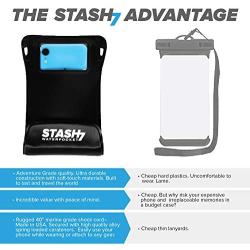 Stash 7 Waterpocket Premium Waterproof Phone Pouch | The Only Adventure Grade Phone Case for iPhone 6, 6 Plus, 7, 7 Plus, 8, 8 Plus, XS, XS Max, XR, 11, 11 Pro Max, Galaxy S9+, S10+