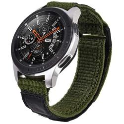 V-MORO Nylon Strap Compatible with Galaxy Watch 46mm Bands/Gear S3 Frontier Band Men 22mm Soft Breathable Woven Loop Replacement for Samsung Galaxy Watch 46mm/Gear S3 Smartwatch Army Green