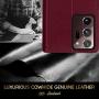 FYY Case for Samsung Galaxy Note 20 Ultra 6.9", Luxury [Cowhide Genuine Leather][RFID Blocking]Wallet Case,Flip Folio Case with Kickstand Function and Card Slots for Galaxy Note 20 Ultra 6.9" Wine Red