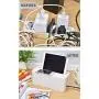 Cable Management Box with Tablet and Phone Holder, Cable Holes on The Top for Easy Charging, Large Cord Box Organizers to Hold and Hide Power Strip Charger Adapter Power Cord USB HUB (Black)