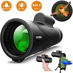 Monocular Telescope - 12X50 High Power 【HD Monocular for Bird Watching】 with Smartphone Holder & Tripod IPX7 Waterproof Monocular Made by Hyper FMC BAK4 Prism & Eco-Friendly Materials