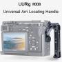 UURig R008 Camera/DSLR Top Handle ARRI Hole Connection Grip for Sony A6400 6300 Camera Cage Metal Low Angle Shots 4 Cold Shoe Mount Microphone 15MM NATO Rail Rod Clamp Tube Hole, Video Film Making