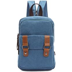 Arbag Small Cute Backpack Vintage Casual Canvas Shoulder Bag Daypack 8528bag,Skyblue