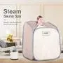 KUPPET Portable Steam Sauna Spa, 2L Personal Therapeutic Sauna for Weight Loss Detox Relaxation at Home,One Person Sauna with Remote Control,Foldable,Wooden Roller with Foot Massage (Silver) KUPPET Portable Steam Sauna Spa, 2L Personal Therapeutic Sauna for Weight Loss Detox Relaxation at Home,One Person Sauna with Remote Control,Foldable,Wooden Roller with Foot Massage (Silver)