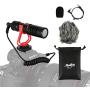 Moukey MCM-1 DSLR Camera Microphone, External Video Mic Shotgun for Phone, Smartphone, Vlogging, Canon/Nikon/Sony Camera