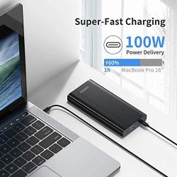 CHOETECH Portable Charger 26800mAh 100W PD 3.0 USB-C Power Bank with a USB-C Port (Input 60W Output 100W) 2 QC 3.0 USB-A Ports for Laptop, MacBook/iPad Pro/Air, iPhone, Samsung Galaxy and More