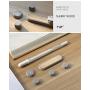 Philonext hui-98 TedGem Magnetic Cable Organizer, Desktop Cord Management, Multipurpose Magnetic Cable Clips with 3 Cable Buckles and 2 Bases for Cell Phone Cable, Light Grey