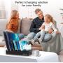 TIMSTOOL 6 USB Charging Station for Multiple Devices - No Buzz - LED Indication - Smart Fast Charging Dock Compatible with iPhone iPad Cellphone Black