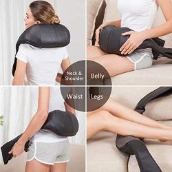 Comfier Shiatsu Neck and Shoulder Massager- Deep Kneading Massage Pillow with Heat, Back Massager, Pillow Massager as Best Gift for Men/Father/Women