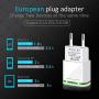 European Plug Adapter 2-Pack Europe Travel Power Adapter 2.1A/5V Dual USB Wall Charger Compatible with Phone Xs Max XR X 8 7 6 6S Plus, Pad, Samsung, LG, Moto, HTC, More Cell Phone