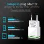 European Plug Adapter 2-Pack Europe Travel Power Adapter 2.1A/5V Dual USB Wall Charger Compatible with Phone Xs Max XR X 8 7 6 6S Plus, Pad, Samsung, LG, Moto, HTC, More Cell Phone