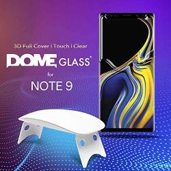 Galaxy Note 9 Screen Protector, [Dome Glass] Full 3D Curved Edge Tempered Glass Shield [Liquid Dispersion Tech] Easy Install Kit by Whitestone for Samsung Galaxy Note 9 (2018) - 2 Pack