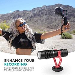 Movo Smartphone Kit Bundle with VXR10 Microphone, Grip and LED Light