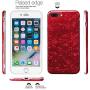 J.west iPhone 8 Plus Case,iPhone 7 Plus Case, iPhone 7 Plus TPU Case Luxury Sparkle Bling Crystal Clear Soft TPU Silicone Back Cover for Girls Women for Apple 5.5" iPhone 8 Plus/7 Plus (Claret)