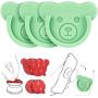 Car Grips Mount for Phone Stand Cute Bear Style Silicone Phone Holder with Phone line Clasp for Collapsible Grip/Socket Mount User Used on Dashboard, Home, Office, Kitchen, Desk, Wall (Green) 3 Pack
