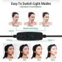 Aramox Dimmable Fill Light, Ring Light Dimmable LED Fill Light with Stand for Video Live Stream Makeup