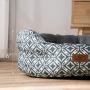 Bedsure Small Dog Bed & Cat Bed, Round Pet Beds for Indoor Cats or Small Dogs, Round Machine Washable Super Soft & Plush Flannel Pet Supplies, Slip-Resistant Oxford Bottom,Coin Print Grey