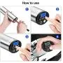 fineed Portable Air Compressor Pump, 12V DC Hand-Held Tire Inflator, 150 PSI Electric Auto Pump for Car,Motorcycle,Bike,Toys,USB Rechargeable, Easy to Read W/Digital Pressure Gauge