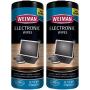 Weiman Electronic Wipes - Non Toxic Safely Clean Your Laptop, Computer, TV, Phone, and Tablet Screens - All Electronic Equipment - Electronic Cleaning Wipes - 30 Count (2 Pack)